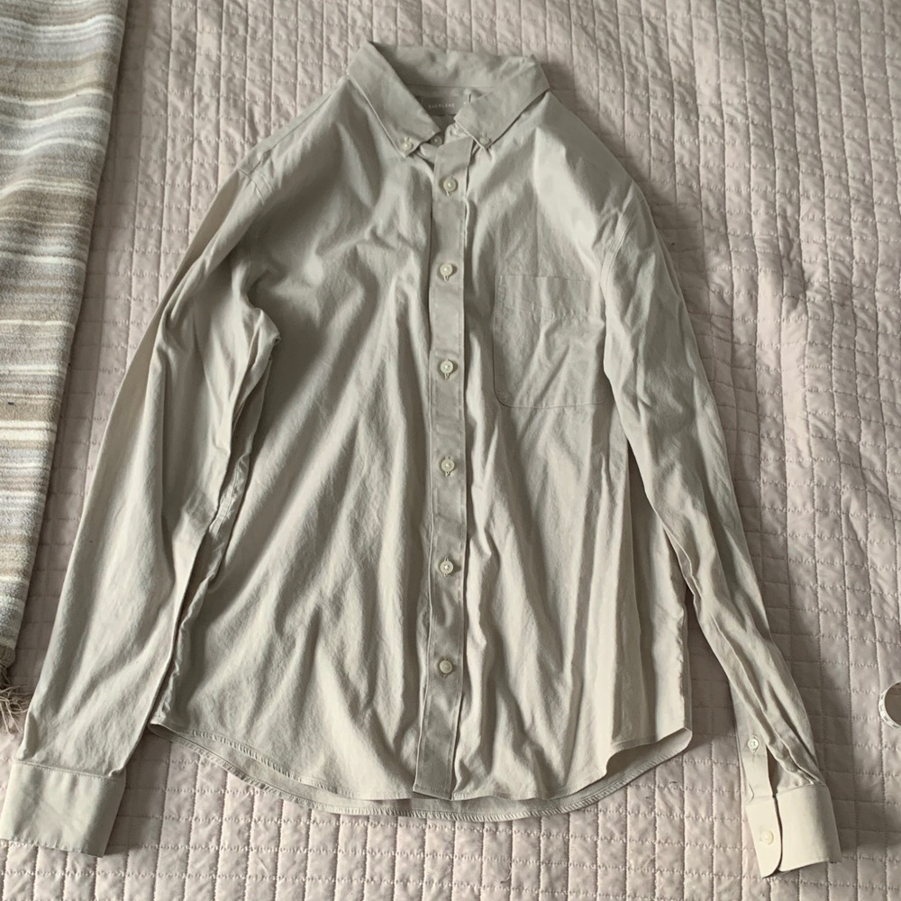 Everlane Men's Casual Cream Button Down Shirt
